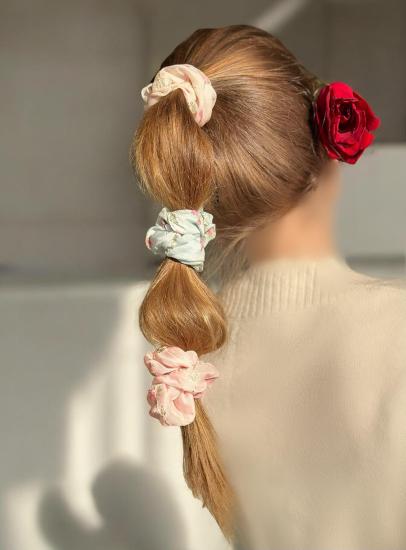 Monna 3’lü scrunchie toka